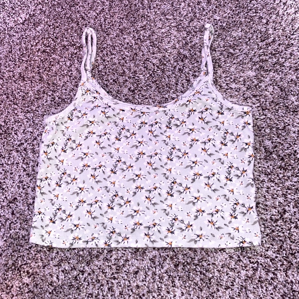Hollister cropped floral tank